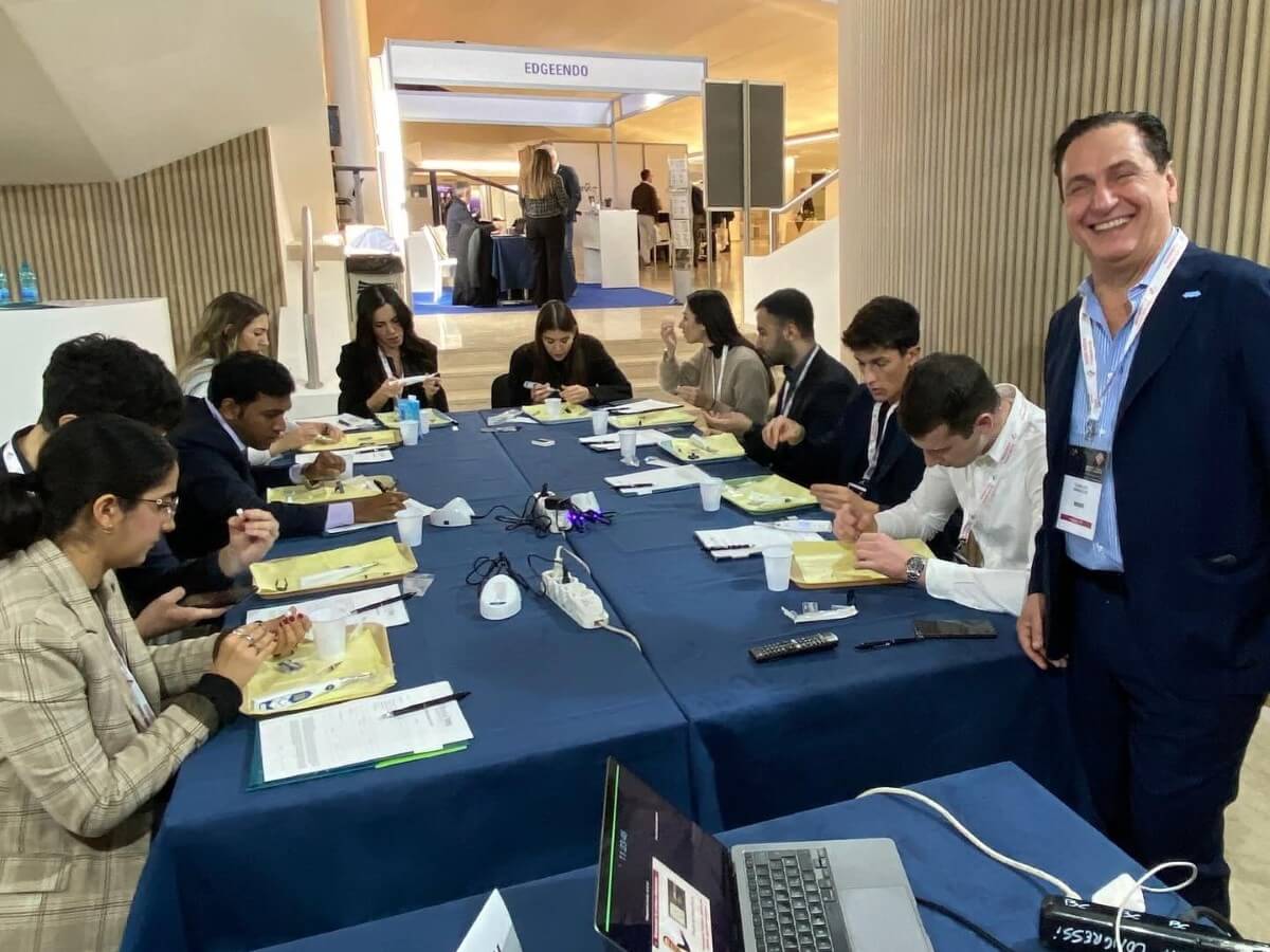 Professor Gianluca Gambarini, leading a clinical table in Bologna, Italy